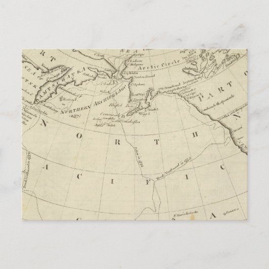 Postale Carte des découvertes faites par Cook et Clerke 2 (Devant)