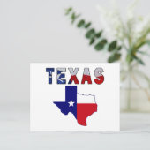 Postale Carte des drapeaux avec le Texas (Debout devant)