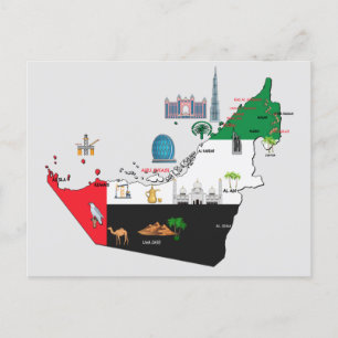 Postale Carte des Émirats arabes unis