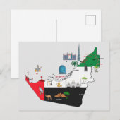 Postale Carte des Émirats arabes unis (Devant / Derrière)