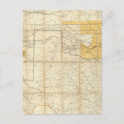 Postale Carte Des États Du Kansas Et Du Texas (Devant)