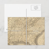 Postale Carte Des États Du Sud (Devant / Derrière)