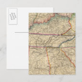Postale Carte des États du sud de l'Amérique (Devant / Derrière)