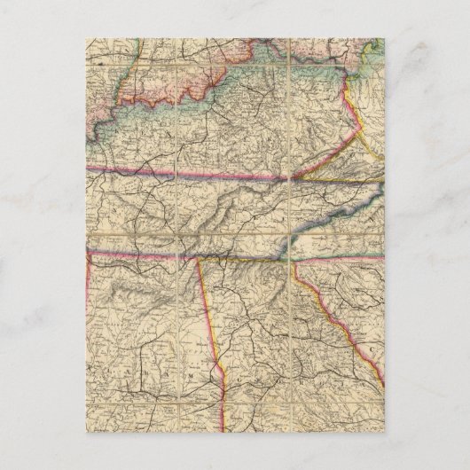 Postale Carte des États du sud de l'Amérique (Devant)