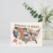 Postale Carte des États-Unis (Debout devant)