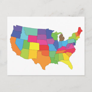 Postale carte des états-unis