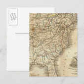 Postale Carte Des États-Unis 3 (Devant / Derrière)