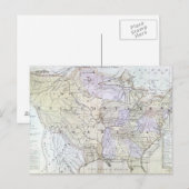 Postale CARTE DES ÉTATS-UNIS, c1812 (Devant / Derrière)