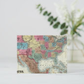 Postale Carte Des États-Unis, Canada, Mexique (Debout devant)