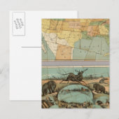 Postale Carte des Etats-Unis d'Amérique 2 (Devant / Derrière)