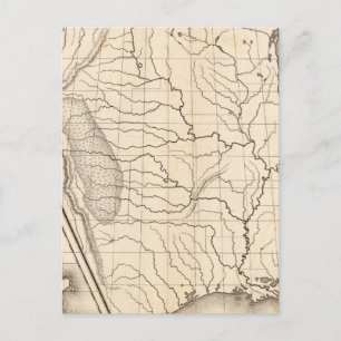 Postale Carte des États-Unis et du Texas