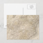 Postale Carte des États-Unis montrant les colonies (Devant / Derrière)