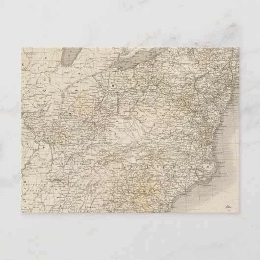 Postale Carte des États-Unis montrant les colonies (Devant)
