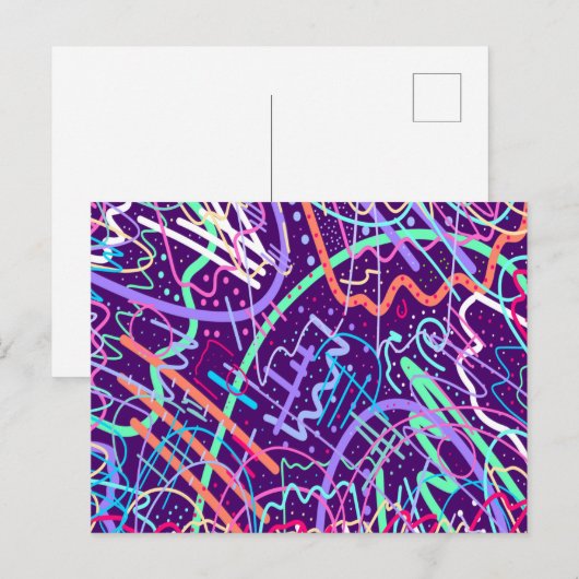 Postale Carte des étoiles (Devant / Derrière)