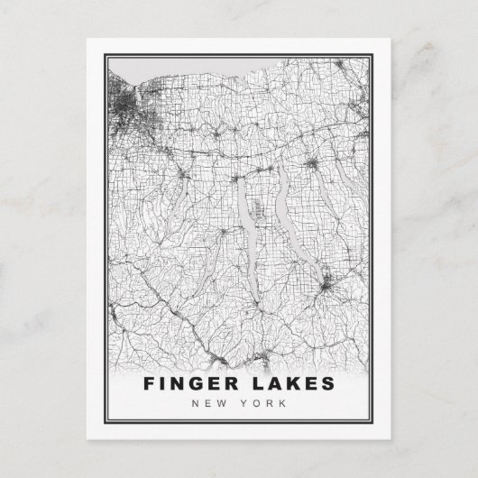 Postale Carte des Finger Lakes (Devant)