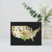 Postale Carte des fleurs des États-Unis (Debout devant)