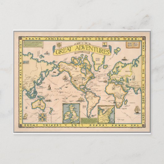 Postale Carte des grandes aventures (Devant)