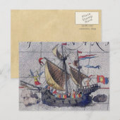 Postale Carte des grands navires de l'océan Pacifique (Devant / Derrière)