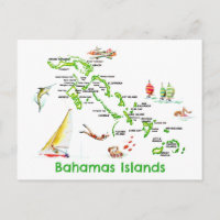 Carte des îles Bahamas