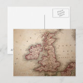 Postale Carte des îles britanniques (Devant / Derrière)