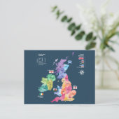 Postale Carte des îles britanniques (Debout devant)