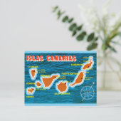 Postale Carte des îles Canaries  (Debout devant)