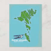 Postale Carte des îles Féroé Royaume du Danemark (Devant)