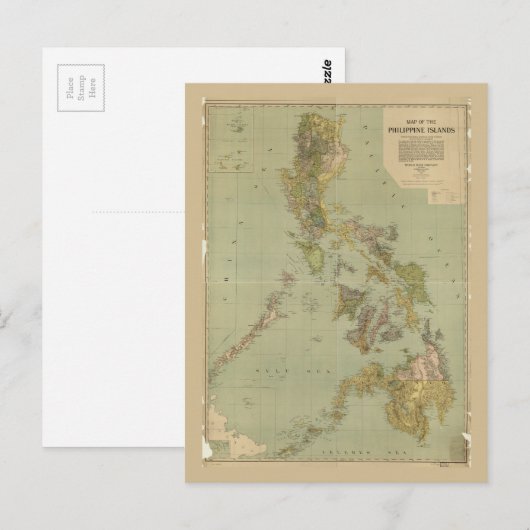 Postale Carte des îles philippines (1908) (Devant / Derrière)