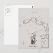 Postale Carte des îles Turques et Caïques (Devant / Derrière)