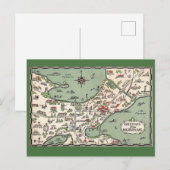 Postale Carte des lacs de Madison Wisconsin  (Devant / Derrière)