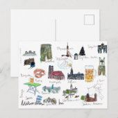 Postale Carte des monuments de Munich Bavaria (Devant / Derrière)