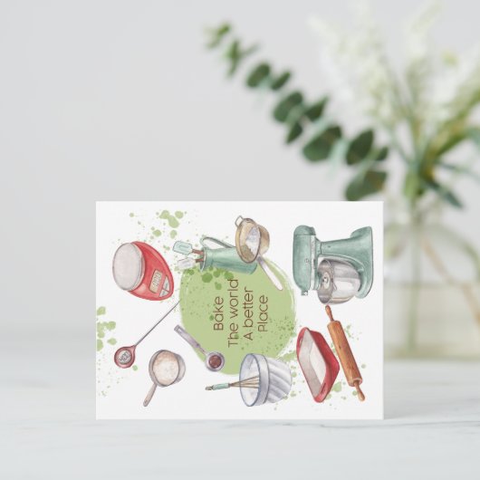 Postale Carte des outils de cuisson (Debout devant)