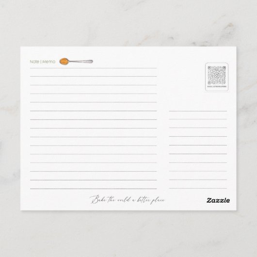 Postale Carte des outils de cuisson (Dos)