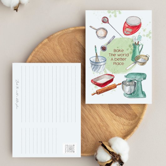 Postale Carte des outils de cuisson