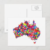 Postale Carte des papillons australiens (Devant / Derrière)