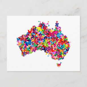 Postale Carte des papillons australiens