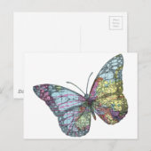 Postale Carte des papillons vintages (Devant / Derrière)