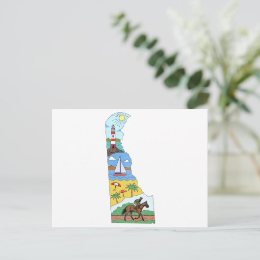 Postale Carte Des Parcs Nationaux De La Plage Maritime Du  (Debout devant)