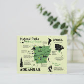 Postale Carte des parcs nationaux de l'Arkansas (Debout devant)