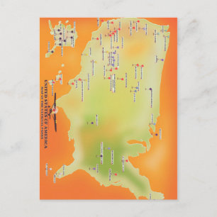 Postale carte des parcs nationaux des États-Unis d'Amériqu