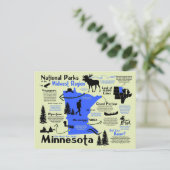 Postale Carte des parcs nationaux du Minnesota (Debout devant)