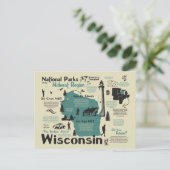 Postale Carte des parcs nationaux du Wisconsin (Debout devant)