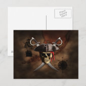 Postale Carte des pirates (Devant / Derrière)