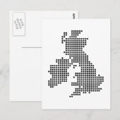 Postale Carte des points Uk (Devant / Derrière)
