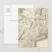 Postale Carte des provinces des États-Unis (Devant / Derrière)