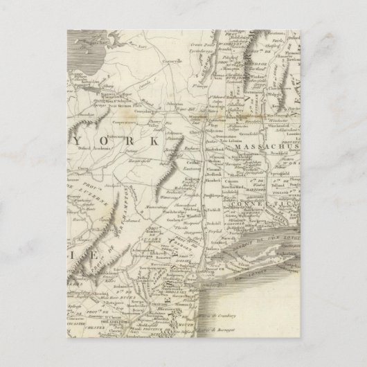 Postale Carte des provinces des États-Unis (Devant)