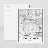 Postale Carte des Quad Cities (Devant / Derrière)