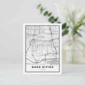 Postale Carte des quatre villes (Debout devant)