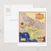 Postale Carte des Ranchos espagnols et mexicains de Los An (Devant / Derrière)