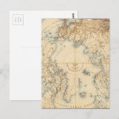 Postale Carte des régions arctiques et adjacentes (1855) (Devant / Derrière)